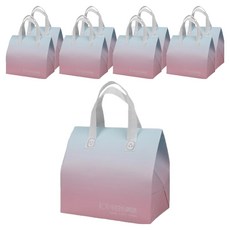 微笑輕便保溫保冷外帶袋, 粉藍色, 9個