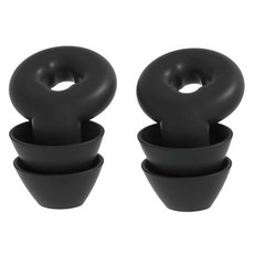 可水洗升級雙層矽膠降噪助眠耳塞 黑色, 1組, 2個