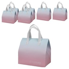 微笑輕便保溫保冷外帶袋, 粉藍色, 7個