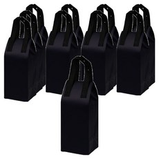 微笑輕便保溫保冷外帶袋, 黑色, 10個