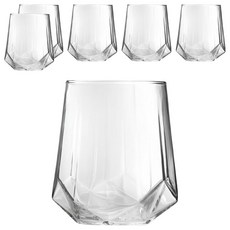 EXCELSA Diamante 玻璃杯 鑽石 400ml, 透明色, 6個