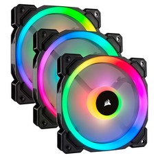 CORSAIR 海盜船 LL120 DUAL RGB 120mm 系統散熱風扇 低噪音 3入組 Controller Node Pro, 黑色, 1個, 單一商品