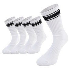 Nassau 男士網球襪 5雙入 TL-M02, 1個, 黑線條