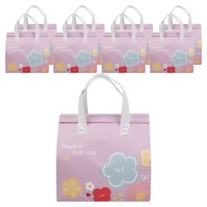 微笑輕便保溫保冷外帶袋, 粉紅色, 9個