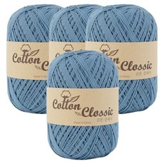 쎄비 코튼 클래식 뜨개실, 35 연파랑, 4개