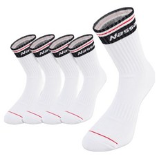 Nassau 女性網球襪5雙組 TL-W01, 1套, 黑紅色