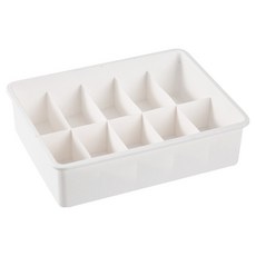 Awesome People 10格內衣襪子整理收納盒, 1個, 白色