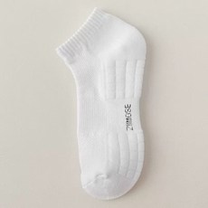 수린 발바닥이 두툼한 쿠션 스포츠 패션 양말, 화이트, 2개