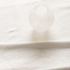 大成纖維Logo& 水洗11支亞麻素色布料, 白色, 1個