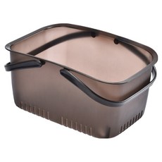 深色浴室多用途沐浴籃, 棕色