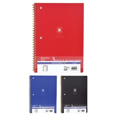 OXFORD B5 80매 Three hole 스프링노트 3종 세트, 랜덤발송, 1세트