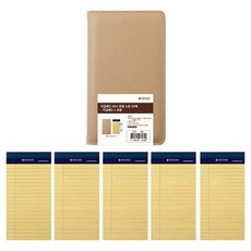 OXFORD 리갈패드 노랑 Mini 장형 50매 5p + 지갑패드 L 세트, 랜덤발송(지갑패드), 1세트