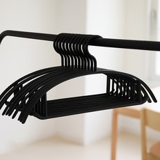 AllULiving 防肩部角質防滑衣架, 50個, 黑色