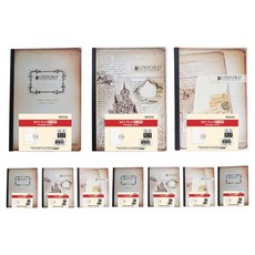 OXFORD B5 30매 Vintage cover 일본식 펴노트 10p 세트, 랜덤발송, 1세트