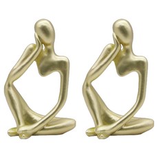 微笑奢華創意居家飾品 迷你裝飾品 迷你左邊 2入, 金色