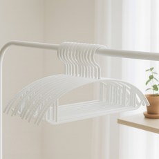 AllULiving 防止肩膀變形防滑衣架, 30個, 白色