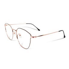 ALEGANT 復古優雅輕量鈦金屬質感縷空貓眼光學鏡框UV400濾藍光眼鏡