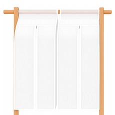 TODAY LIVING 立體寬版衣架式半透明衣物防塵套, 2個, 1入