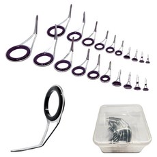 Zlenak S-02 補充型路亞竿單腳導環 20入組, 1套, 混合色