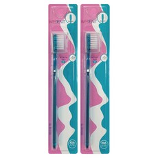 WEDENT 威登 方形刷頭矯正一般刷毛牙刷 綠色 M, 1入, 2個