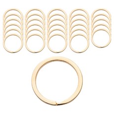 코히모 원형 열쇠고리 링 부자재 25mm 5W0491, 골드, 30개
