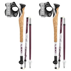 LEKI Crosstrail FX Superlite Compact 登山杖65426851 2入, 1個, 酒紅色