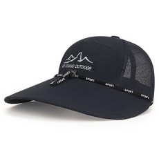 Atirel 寬大長帽簷網眼釣魚戶外帽, 海軍藍