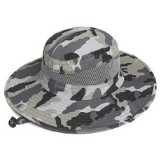 Artirel 叢林迷彩圓邊登山釣魚帽, 灰色