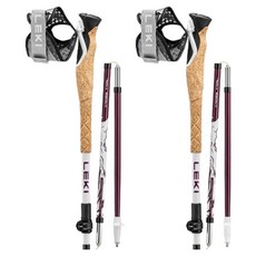 LEKI Plus Pack Cross Trail FX Superlight Compact 登山杖 654 26851P 2p, 1個, 酒紅色