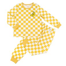 Maykids 兒童格紋香蕉九分30支單面衣褲套裝