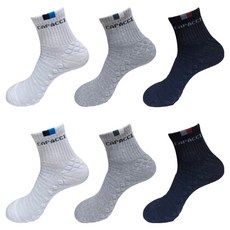 CAPACCI 男款Air運動毛圈短筒襪 3款 x 2雙組, 1套, 混色