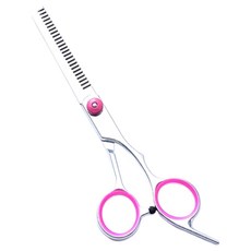 마레브 반려동물 숱 정리 틴닝 가위 17cm, 핑크, 1개