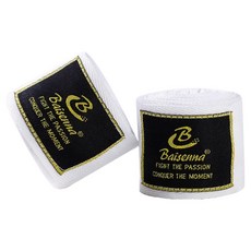 Baisenna 時尚簡約拳擊泰拳護手繃帶 2入, 1個, 09 白色