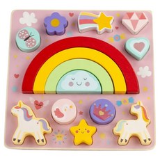 Hi Panda 彩虹平衡堆疊遊戲拼圖, 1個, 獨角獸