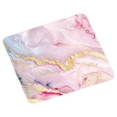 썬앤드림 미끄럼 방지 마블링 패턴 마우스 패드 250 x 300 x 3 mm, 핑크 골드, 1개