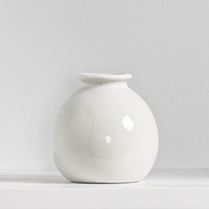 루벤코 미니 인테리어 화병 도자기 꽃병, 화이트