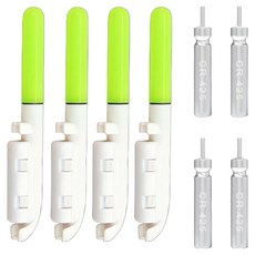 遠投咬餌警報器 綠色 4入+電池 4入組, 1套