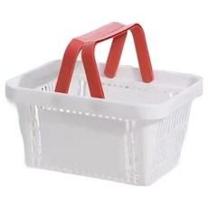 PEONIST 繽紛瀝水浴室收納籃, 白色