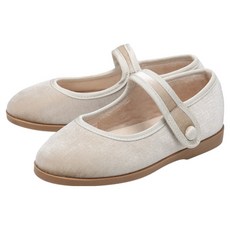 SHOOPENkids 女童天鵝絨瑪莉珍平底鞋 HPKWFFF92W