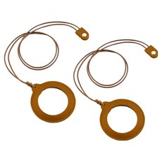 MONACO OLIVE 墜飾項鍊便攜式放大鏡 棕色, 2個