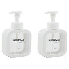 newnlook 泡沫型洗手液按壓瓶 300ml, 2個, 白色