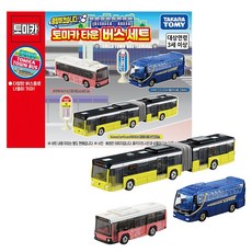 토미카 티아츠코리아 기프트 타운 버스 완구 세트, 혼합색상, 1세트