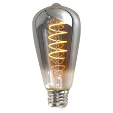 Meliving DS 愛迪生螺旋燈泡 ST64 煙燻黑 LED 4W, 1個, 燈泡色