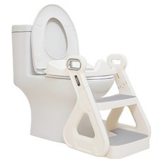 aguard 折疊式階梯梯子幼兒馬桶蓋, 白色