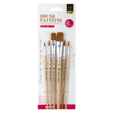 라델리 심플 화가 붓 원목색, 1개, 2호, 4호, 6호, 8호, 10호, 12호