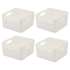 BLUE INSHORE 食品儲藏室收納整理盒, 白色, 4個