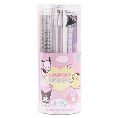 三麗鷗角色臉型塑膠尺 40入組 15公分, 1套, 混合色