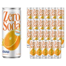 클룹 제로소다 오렌지 탄산음료, 250ml, 24개 250ml, 24개
