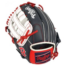RAWLINGS Select Pro Lite 特別訂製 MLB 球隊標誌手套 左投用 GHW5SPLNA-6-BOS RH, 1個, 海軍藍 + 猩紅色
