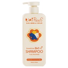 UniPawS 貓用柔順2合1低敏洗髮精, 1個, 500ml